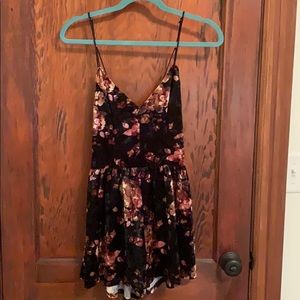 Floral L.A.Hearts Velvet Romper
